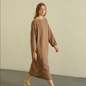 black crane easy dress (mustard)